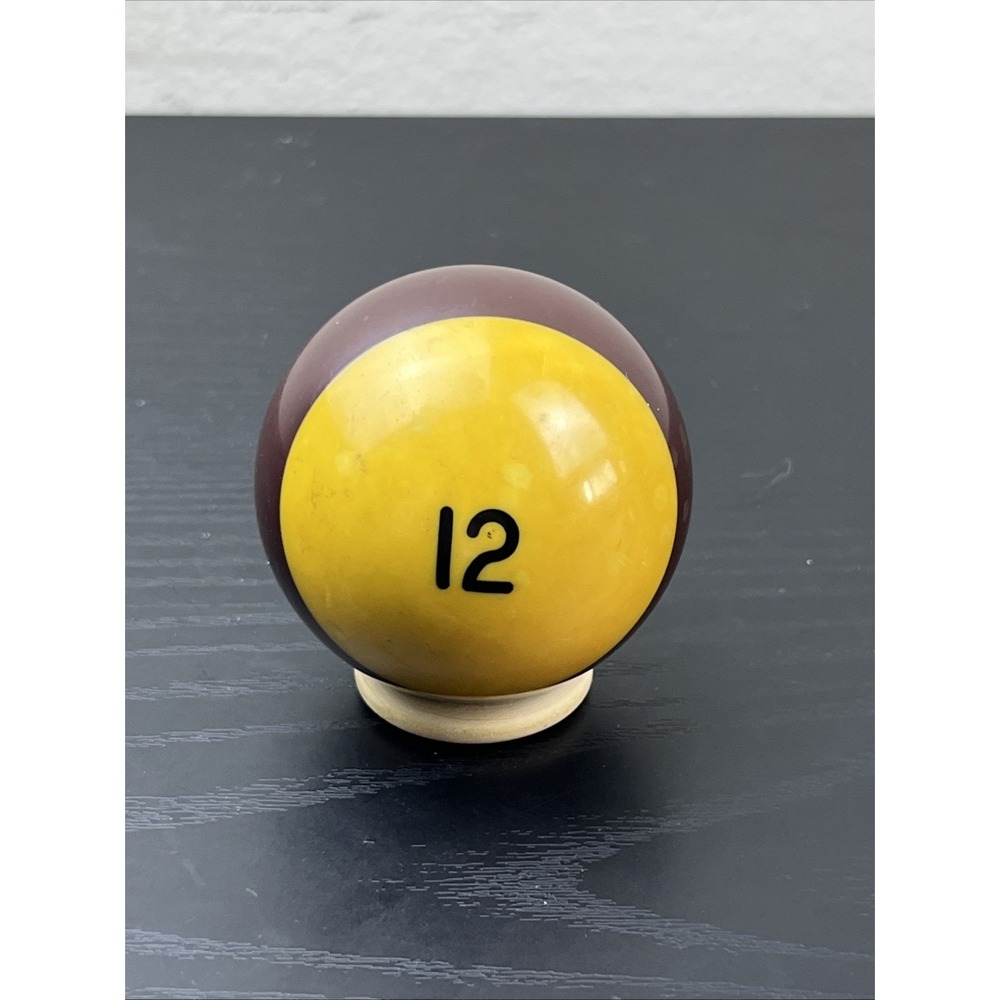 Vintage Felso #12 Stripe Billiard Pool Ball Distressed Replacement Collector